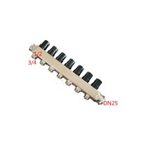 보일러분배기 밸브 난방 교체 온수 1"(DN25)* 바닥 난방 시스템용 스테인레스 스틸 물 분배 매니 폴드, 03 4 port