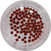 네일쎈 네일스톤파츠 아크릴 스톤 원형라운드 2.0mm 100pcs, 1개, 인디안 레드