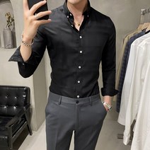 남자셔츠 남성 와이셔츠 긴팔 청년 고상함 건달 멋진 레저셔츠 봄가을 계절 트렌드 캐쥬얼 체크 742323793