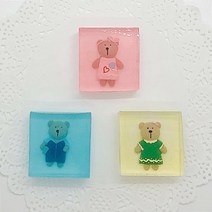 에코비누비 토이 비누 만들기 키트 (1인용2개)학교 단체 체험세트/수제 비누 DIY 패키지, 1)옷입은 곰