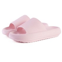 4cm쿠션 층간소음 슬리퍼 욕실화 거실 실내화 거실화 키높이 층간소음방지화 사무실 쿠션, 핑크 층간소음S, 1개