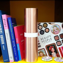 배너마켓 실루엣카메오 포트레이트 미니롤 컬러시트 시트지, 메탈릭 핑크