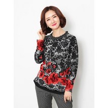 [AK PLAZA] [몬테밀라노] 장미패턴 티셔츠 (B912TY4325)