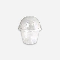 새담 투명컵 9온스(92파이) 100개 / 컵케익 핑거푸드 홈파티 과일컵, 무타공 뚜껑 set  100개