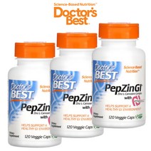 닥터스베스트 PepZin 펩진 GI 베지캡슐 120정 X 3병 아연 Zinc 징크