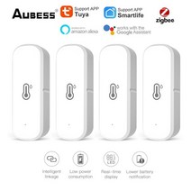 스마트온습도계 온도기록계 Tuya zigbee 스마트 온도 및 습도 센서 배터리 구동 zigbee 스마트 홈 보안 alexa google home과 함께 작동, 10개