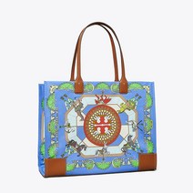 토리버치(공식 수입원) [토리버치 공식] Ella Printed Tote Blue Carousel