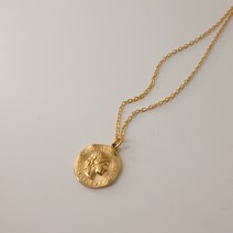 멜팅스톤 엘리자베스 동전 코인 체인 목걸이 써지컬 골드