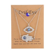야구선수 목걸이 turkish evil eye 펜던트 목걸이 남성용 rhinestone crystal heart hamsa hand choker charm necklace