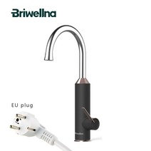 가정용전기보일러 전기 순간온수기 briwellna electric water heater kitchen faucet 2 in 1 for 돼지꼬리히터 대체 심야 전기온수기 상향식, 검은색, 유럽 ​​연합