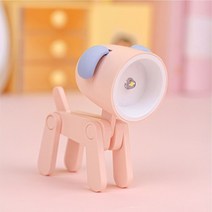 자개소반 Kawaii LED 야간 조명 미니 애완 동물 인스타그램 학생 선물 만화 접이식 테이블 램프 귀 미적 방, 06 pink puppy