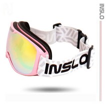 인슬로 스키보드고글 INSLO 주야간겸용렌즈 편안한 아시안핏 주니어용 안경병용 8204, 블랙/골드