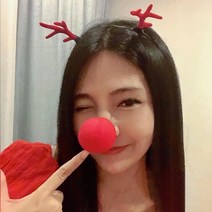 루돌프 사슴코 10개입 빨간코 크리스마스 소품 성탄절 파티용품, 20개