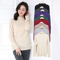 모슬린 엄마옷 니트 반폴라 티셔츠 ETP212400 마담 미시옷 중년여성의류 빅사이즈 50대 60대여성옷