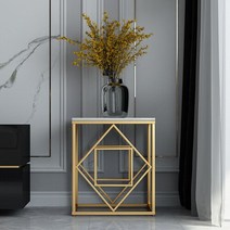 코너테이블 소파 사이드 테이블 대리석 코너 여덟 불멸 거실 캐비닛 발코니 커피 침대 옆, 03 40cmx40cmx45cm