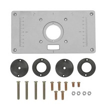 제도판 제도기 제도용품 kkmoon 알루미늄 합금 라우터 테이블 목공 벤치 삽입 플레이트 235x120x8mm carpenter trimming machine flip chip, 유형 2