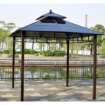 테라스 조립식 정자 파고라 원두막 천막 야외 차양막, 3X3m