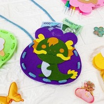 복주머니 만들기 펠트 설날 만들기 복주머니 파우치 전통 복주머니, 술(개), 펠트지 펠트스티커 가방끈