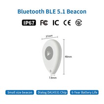 Feasycom-IP67 블루투스 5.1 비콘 400m 거리 방수 iBeacon IoT 실내 위치용, 한개옵션1, 한개옵션0