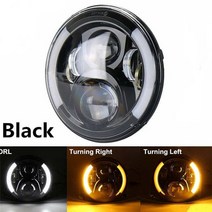 오토바이헤드라이트 7인치 LED 헤드 라이트 DRL Hi/Lo 빔 50W 40W 헤일로 링 앰버 엔젤 아이 Niva 오토바, 07 only 50w headlight