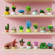 레고다육이 꽃 화분 다육식물 호환레고, 랜덤 6박스