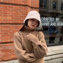 뽀송 앙고라 다운챙 벙거지 버킷햇