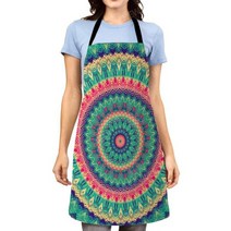 빅사이즈방수앞치마 용접 여름 린넨 앞치마 만다라 미학 여성용 주방 앞치마 오리지널 방수 소녀 커스텀 남자 웨이터 작업 오일 방지 빈티지 페르시아125928, 22102wq-000541-_55X68CM(L)