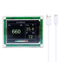 가스감지기 가정용 높은 정확도 LED 디지털 디스플레이 USB 미니 휴대용 CO2 탐지기 다기능 레이저 공기 테, 한개옵션0
