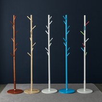 분홍맘 이동식 원목 스탠드 옷걸이 나무 일자 행거, 원목 스탠드 옷걸이-내추럴