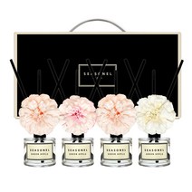 시즈넬 사계절 선물세트 디퓨저 50ml x 4p 지니아 믹스꽃, 아이스 블루 민트향