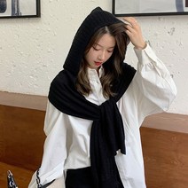 니트후드숄 후드 숄 가디건 망토 판초 니트