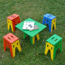 포고앤미 매직체어 테이블 접이식의자 간이의자 캠핑용 작업용 다용도의자 칼라체어, 매직체어(녹색)