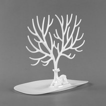 꼬리별 사슴뿔 귀걸이 거치대 악세사리 소품 진열대 화이트 생활잡화