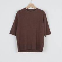 헤븐제이 울 소프트 5부 라운드 니트