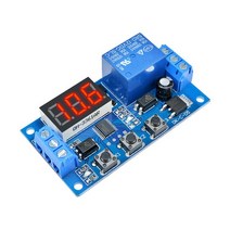전기릴레이 LED 디스플레이 시간 지연 릴레이 모듈 스위치 DC 12V 24V 트리거 회로 타이머 사이클 조, 01 12V