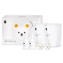 생활공작소 생곰이 곰돌이 핸드워시 세트 망고향 250ml x 2입 + 리필 200ml x 2입 + 곰돌이툴 2개, 1세트