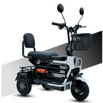 전기자전거 전기자전거렌탈 10 인치 접이식 3 륜 전기 자전거 350w 미니 부모-자식 가정용 전자, 01 black white, 06 30ah battery