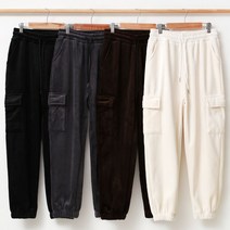 인디오 여성용 밴딩 밍크기모 골덴 카고 조거팬츠 NMA1021