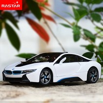 해외직구 RASTAR 1:24 BMW I8 합금 자동차 모델 다이캐스트 & 장난감 차량 선물 수집 비원격 컨트롤 타입 tr, Red, CHINA