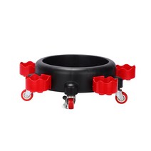 버킷돌리 12.6 인치 버킷 돌리 푸시 이동식 롤링 5 롤 회전 병 홀더 캐스터 360 도, [01] black