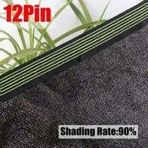 3612Pin 블랙 안티 자외선 양산 그물 온실 식물 음영 창고 정원 개인 정보 보호 화면 야외 자동차 태양 대피소 전망대 항해, CHINA, 3x6m, 12Pin Black Nets