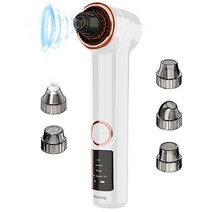 Routop 피지 흡입기 56도 온 찜질 3가지 모드 3단계 흡입력 USB충전식, 화이트