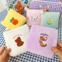 캐릭터 다용도 화장품 메이크업 생리대 미니 파우치 납작 지퍼 주머니 10대 친구 생일선물