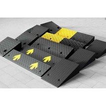 차량 경사로 오르막 패드 진입판 보도턱 고무 도로턱, 100x15x3cm