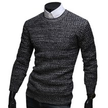 위즈아이 빅사이즈 2XL 3XL 후리 보카시 라운드 니트 NSM521N