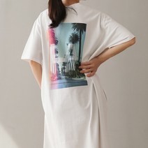 야자수 옆트임 원피스