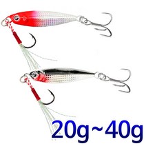 지그 미끼 바다 삼치 송어 메탈 낚시 루어 농어, 30g_실버, 1개