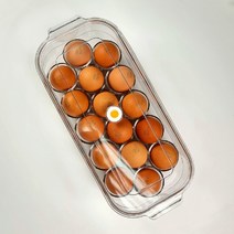 [냉장고계란보관함] 벨로비 반투명 계란보관함 18구 2p, 그레이