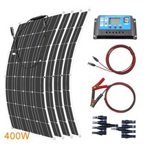 가정용태양광발전설치비용 400 와트 유연한 방수 단결정 캠핑 홈 car off grid, 협력사, 400w 태양 전지 패널 키트