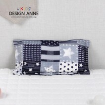 [천삼백케이] [디자인엔] 순면 스타 키즈메모리폼베개-블루